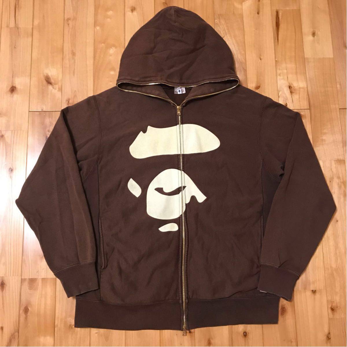 限定セール，人気 レア bape big face パーカー Lサイズ a bathing ape エイプ ベイプ アベイシングエイプ ジップパーカー 初期 ビッグフェイス nigo(スウェットシャツ、トレーナー)｜売買されたオークション情報、yahoo 男性用