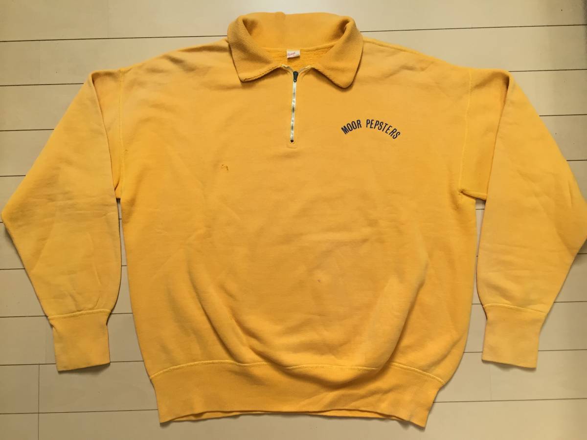 50s 60s ハーフジップ 半袖 スウェット USA製 60s ハーフジップ SOUTHERN RUSSELL 50s ハーフジッパー