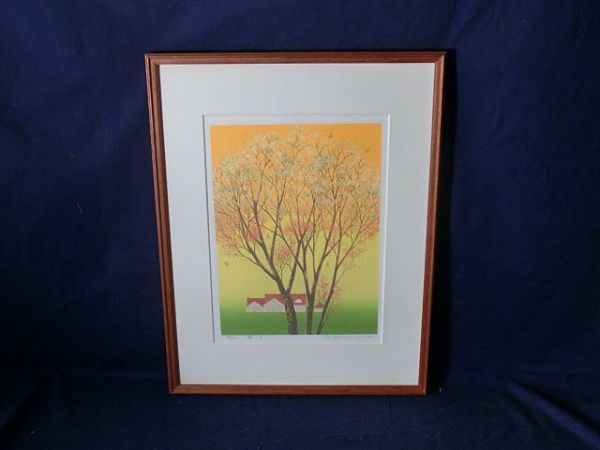  シルクスクリーン 大島康紀 作 梢 44／200 額装／画家(シルクスクリーン)｜売買されたオークション情報、yahooの商品情報をアーカイブ公開 - オークファン シルクスクリーン