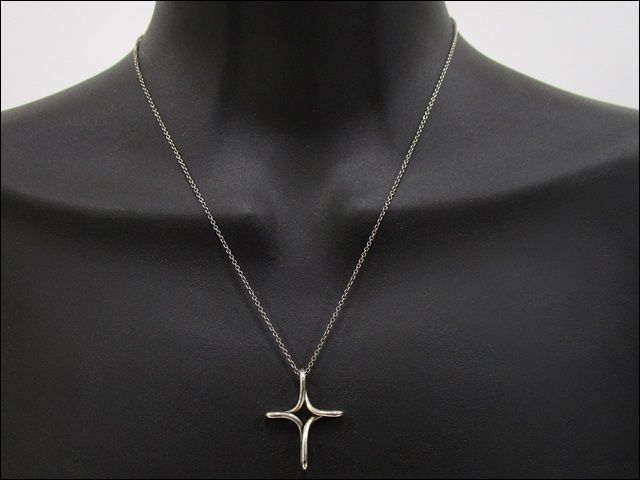 16 52-76856-29 ティファニー TIFFANY&CO ネックレス オープンクロス
