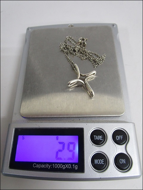 16 52-76856-29 ティファニー TIFFANY&CO ネックレス オープンクロス