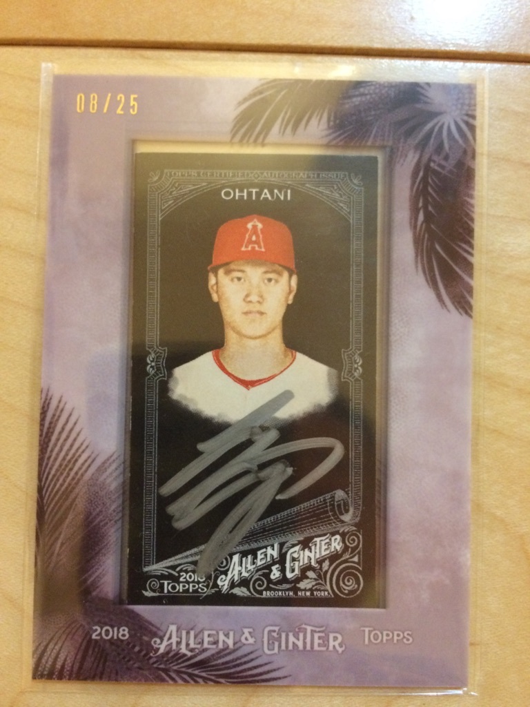  25枚限定 大谷翔平直書きRCサイン 2018 Allen & Ginter Framed mini On-card Silver Ink Rookie Auto(Topps)｜売買されたオークション情報、yahooの商品情報をアーカイブ公開 - オークファン シングルカード