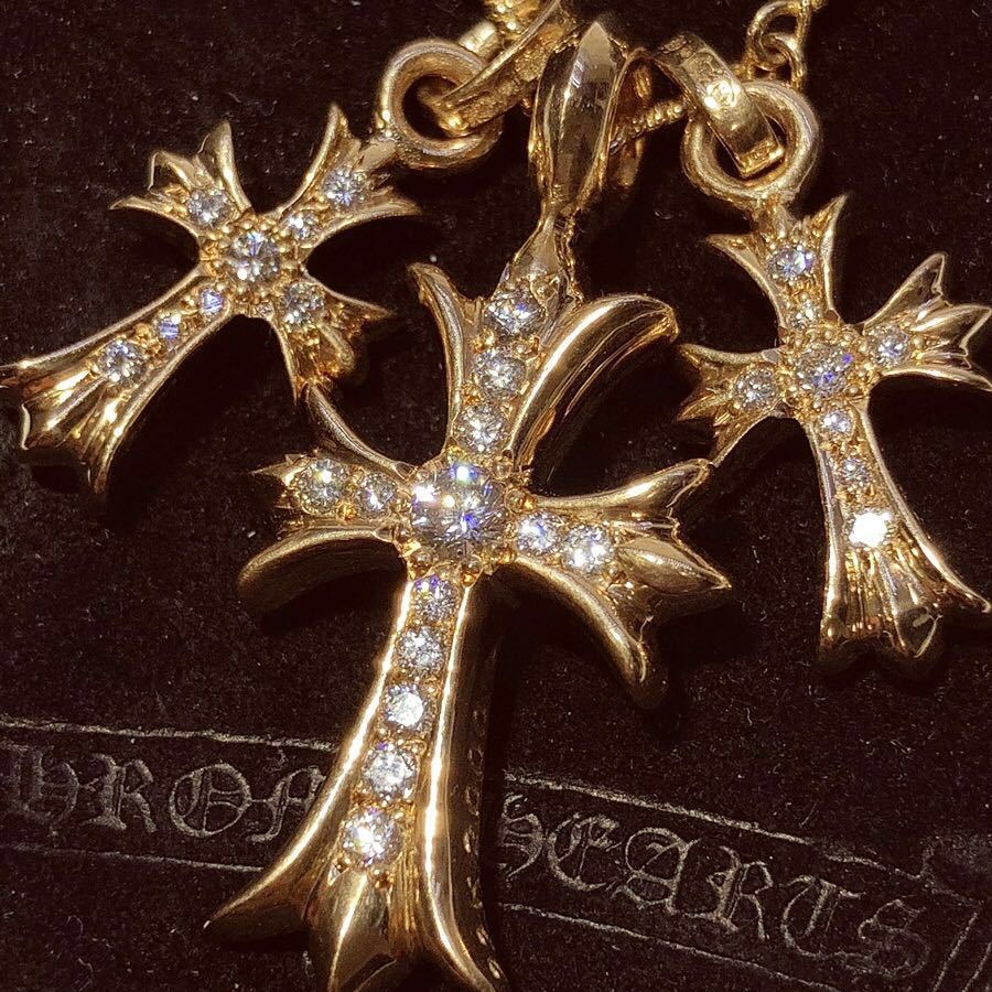 確実本物“ しみ渡る クロムハーツ タイニーファットクロスペンダント  