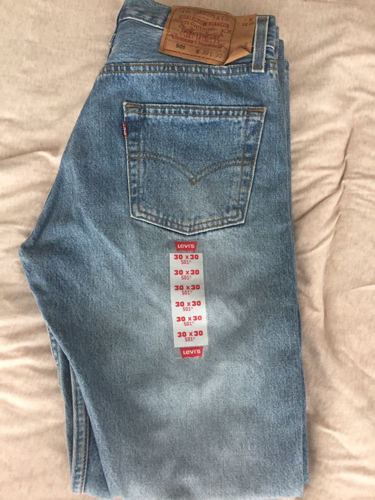 【LEVI'S】リーバイス 90s Levi's 501 W30L30 裾直し無し デッドストック ストーンウォッシュ レギュラー 希少サイズ USA製 アメリカ製