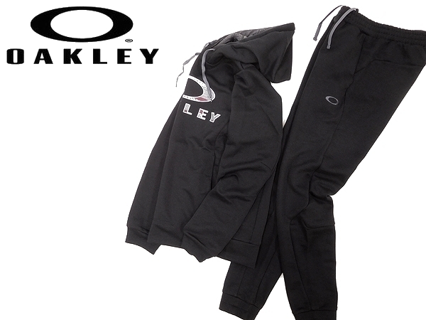 新品 OAKLEY オークリー スカル Enhance Technical 刺繍 フーディ パーカー パンツ セットアップ トレーニングウェア 上下 黒 M (1016_10) Enhance Oakley Crew Blackout SS lsの通販