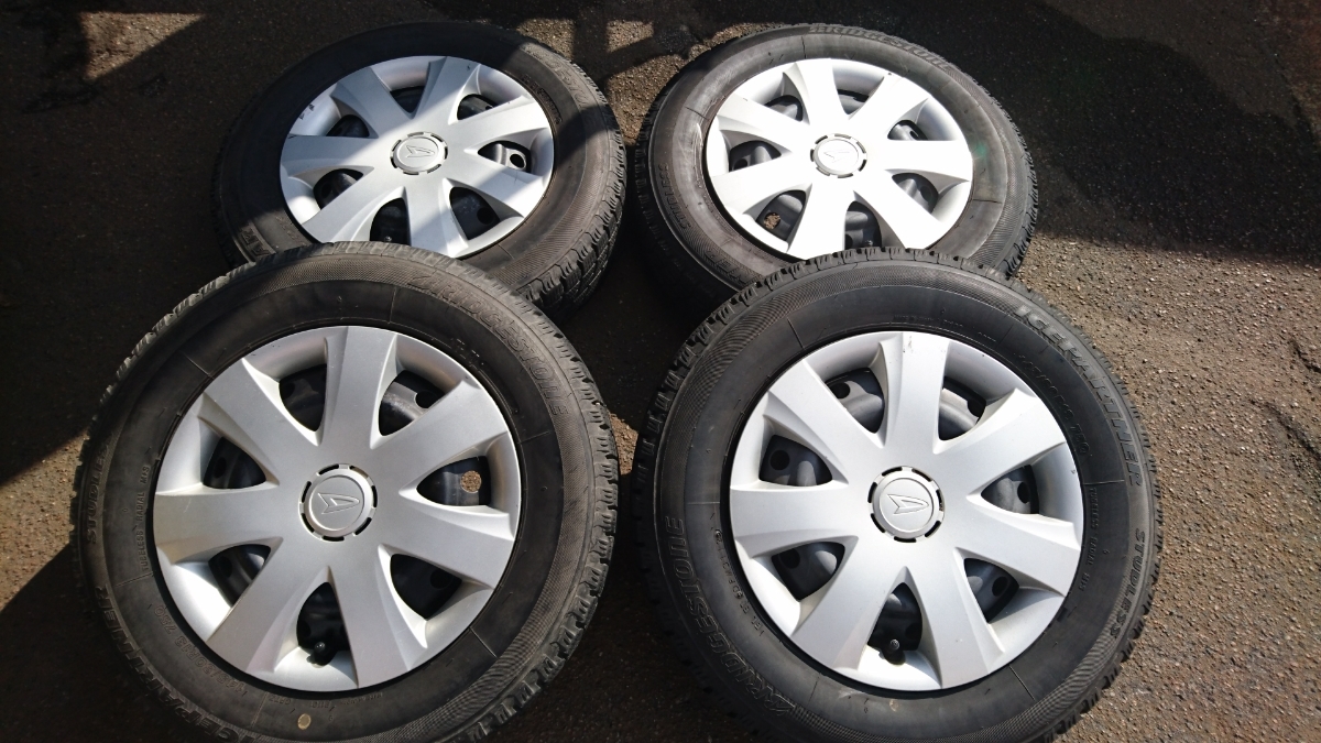 ダイハツ純正 13×4.0J+45☆ブリヂストン アイスパートナー 145/80R13バリ山4本セット☆ムーヴ タント ミラほかダイハツの軽カーに♪