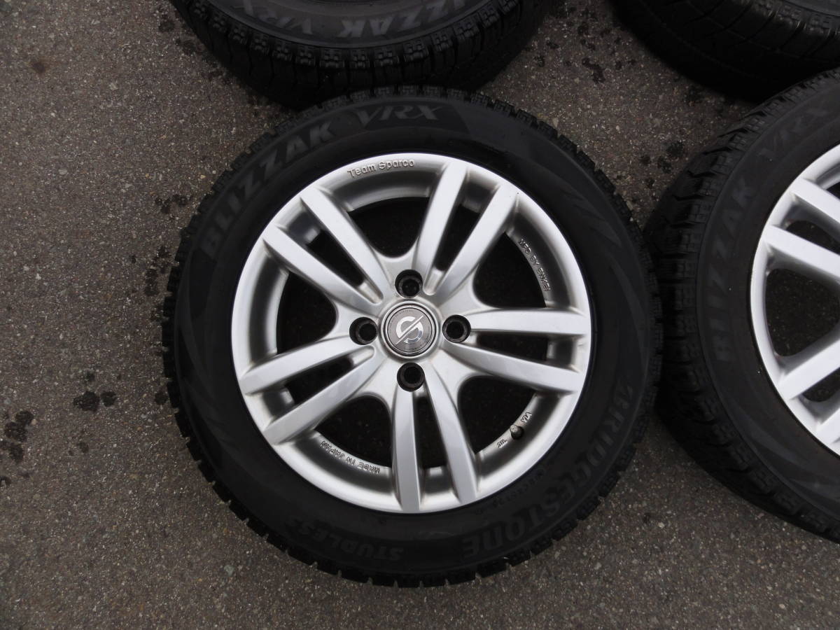ブリヂストン BLIZZAK ブリザック VRX 195/55R15 チームスパルコ　スタッドレス タイヤ ＆ ホイール 4本 セット 