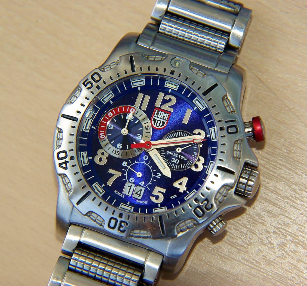 LUMINOX ルミノックス クロノグラフ メタリックブルー 8150/8350 中古 