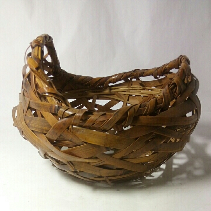 竹籠 花入 宗甫 作 竹編み