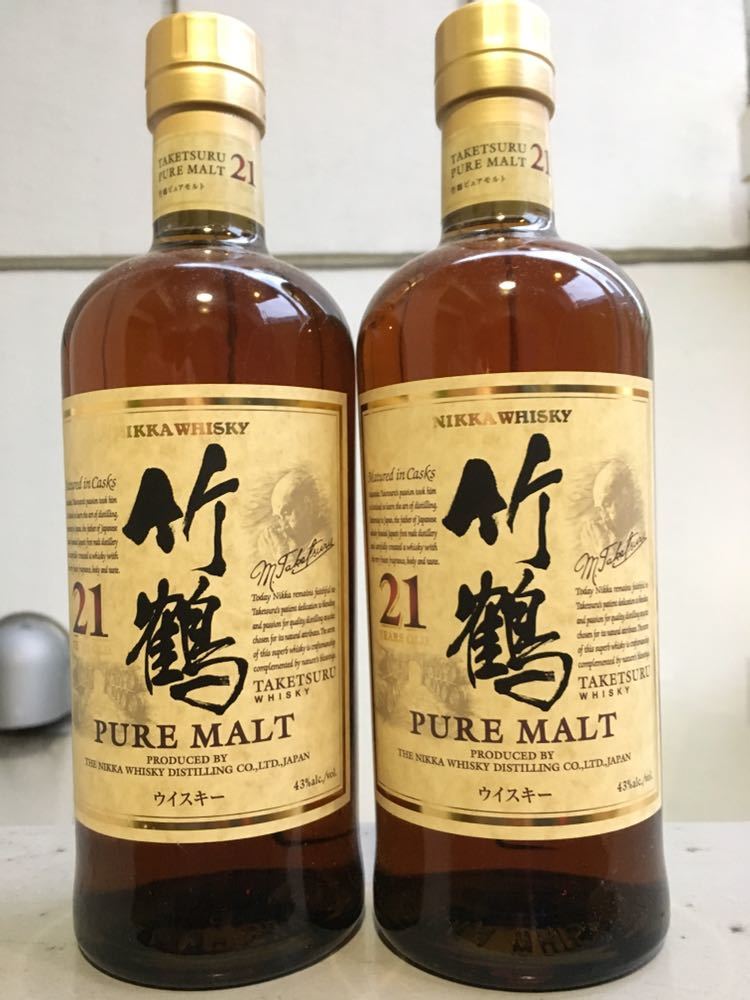 新品】【未開栓】2本セット！NIKKA ニッカ 竹鶴21年 ピュアモルト