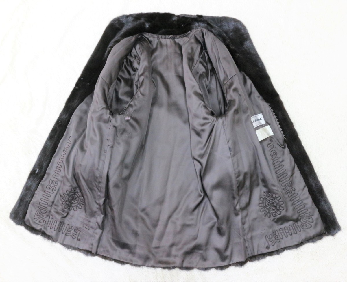 美品【BLACKGLAMA】高級毛皮 ブラックグラマミンク BIG衿 