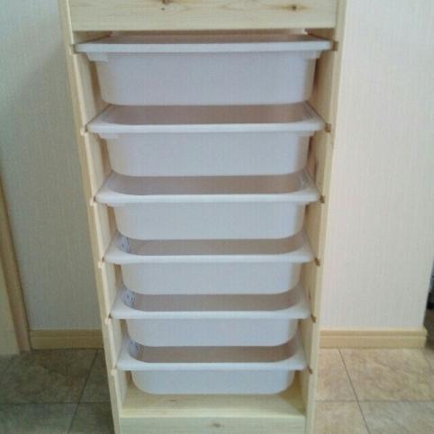IKEA 収納棚 縦型トロファスト ケース6個つき IKEA トロファスト