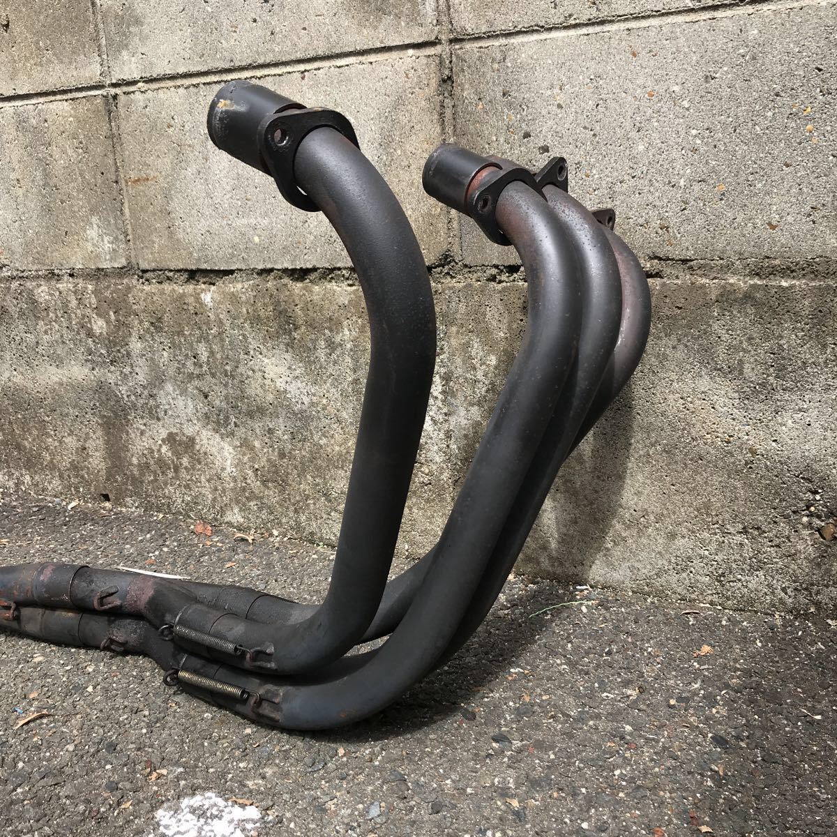 GPz400F ゼファー400 当時物 黒鉄スネーク管 スネークマフラー 42.7π 