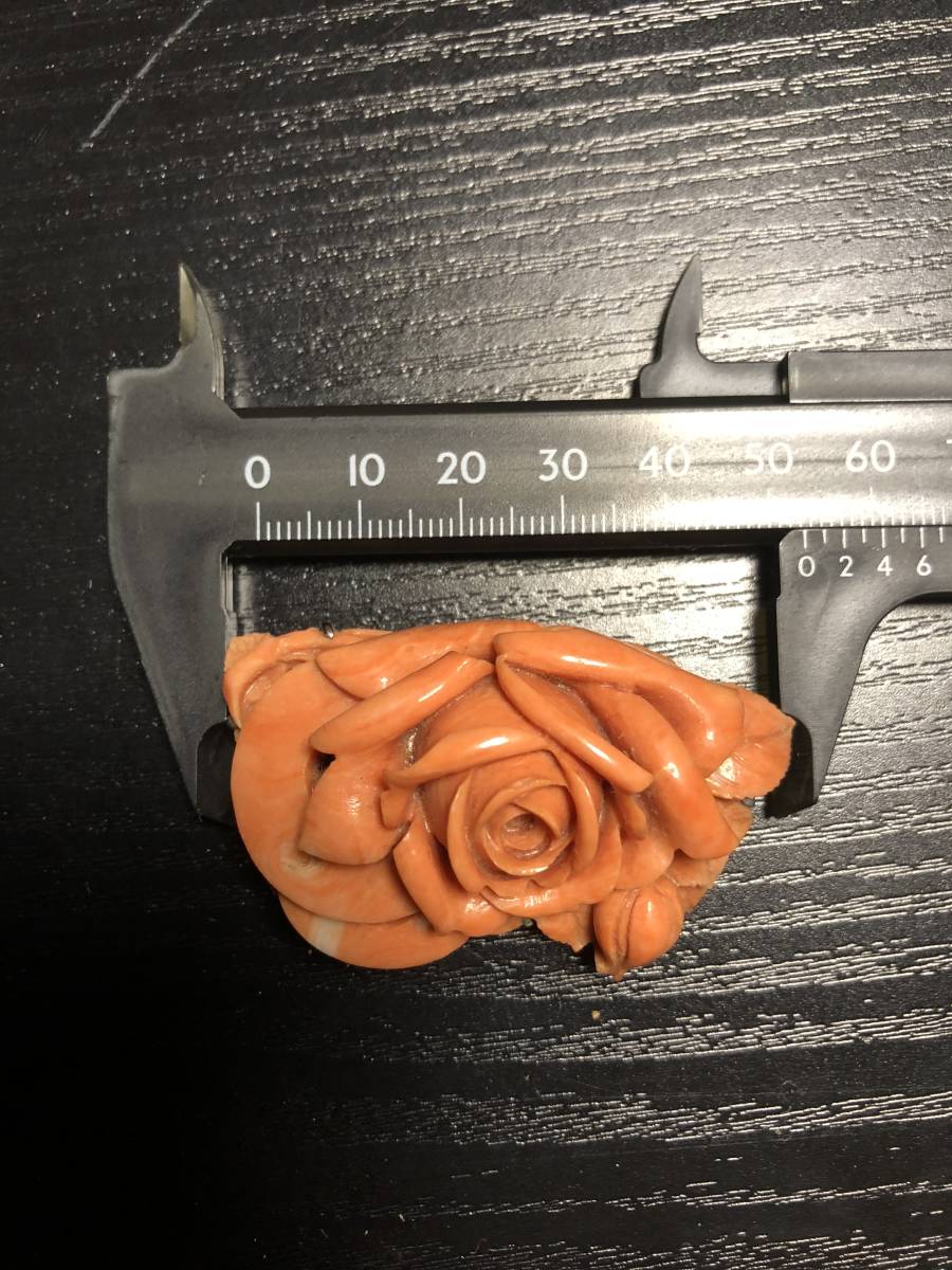 レディース サンゴ 本珊瑚 帯留 バラ 薔薇 帯留め 白珊瑚 珊瑚 簪 着物 