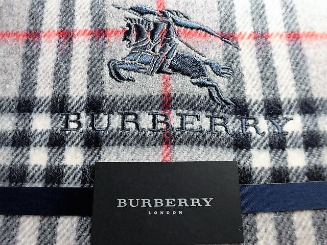 新品 BURBERRY ひざ掛け ウール100% 日本製 ブランケット バーバリー