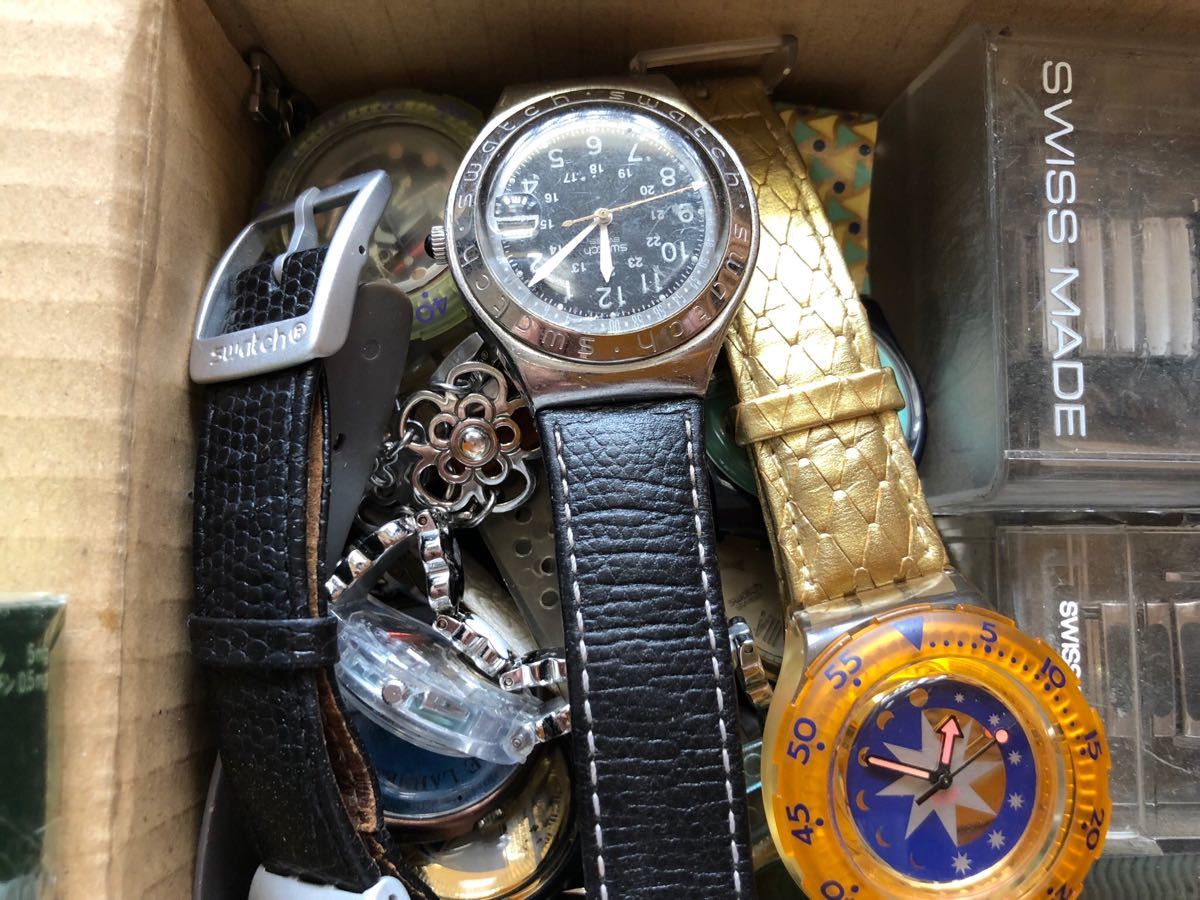 Swatch 6本セットジャンク品 @スウォッチのジャンクのガラ箱 Swatch 6本セットジャンク品 @スウォッチのジャンクのガラ箱