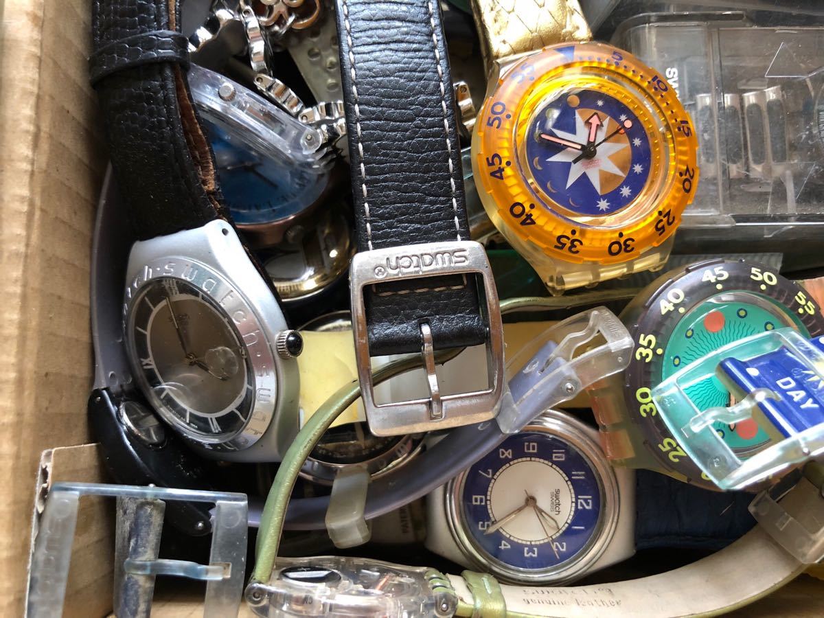 Swatch 6本セットジャンク品 @スウォッチのジャンクのガラ箱 Swatch 6本セットジャンク品 @スウォッチのジャンクのガラ箱