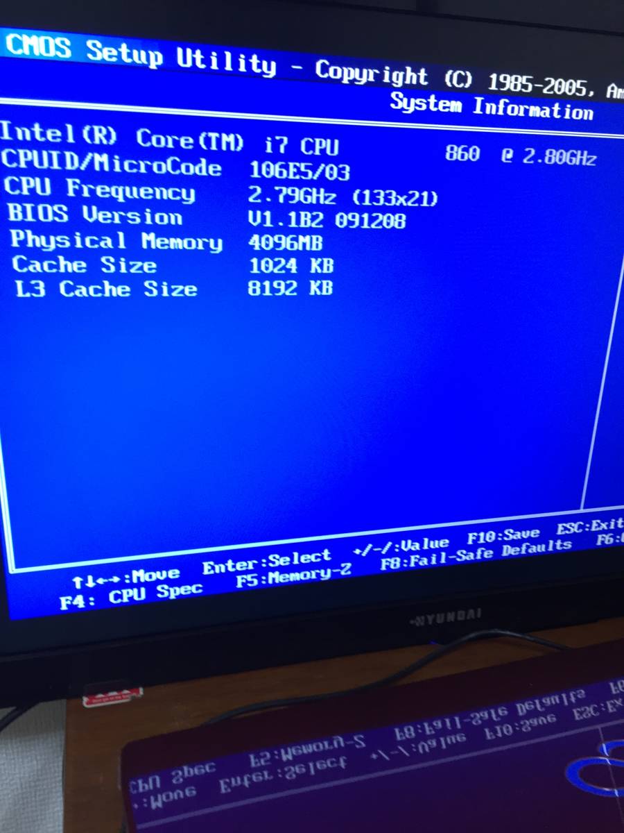 Intel Core i7 CPU　　 860＠2.80GHz 　 バラ売りBIOS動作確認
