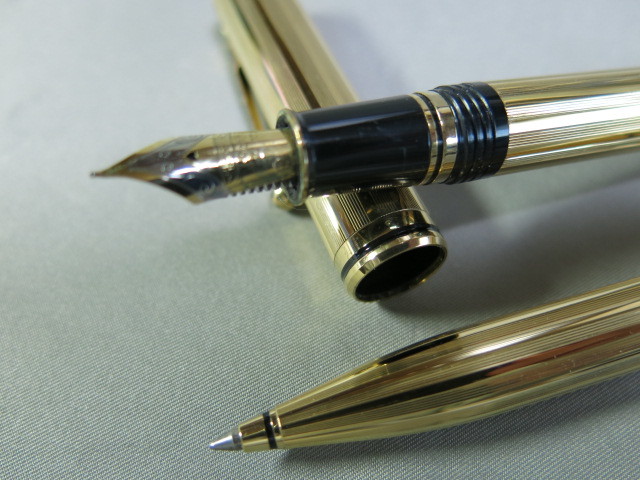 筆記具【USA SHEAFFER(シェーファー) ホワイトドット 1920 18K 750 万年筆 ＆ ボールペン】