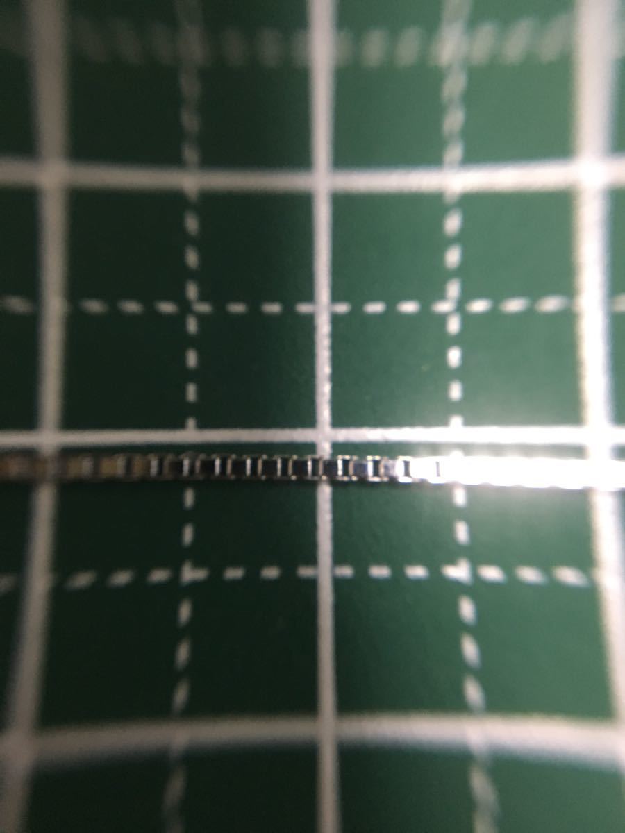 K18WGベネチアンチェーンネックレス幅１．０ｍｍ・３．３１ｇ検）ベネチアンチェーン・スライドストッパー付き・長さ４５ｃｍ_4