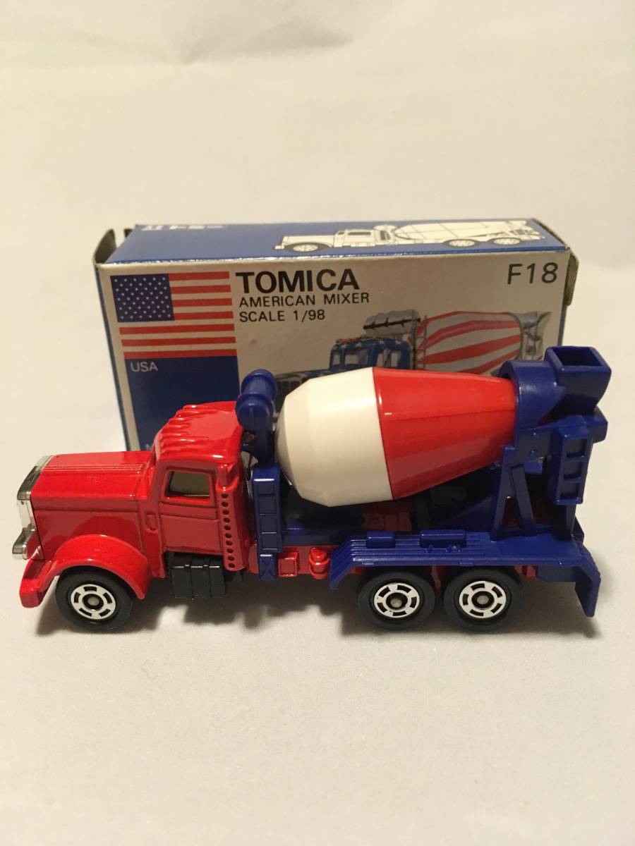 トミカ アメリカンミキサー車 トミカ青箱 アメリカントラック系