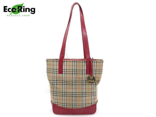Burberry チェック柄 ハンドバッグ BURBERRY バーバリー ノバチェック