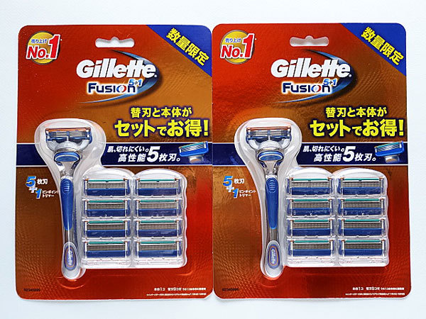 新品 Gillette ジレット FUSION5+1 フュージョン5+1 替刃＋本体 2つセット