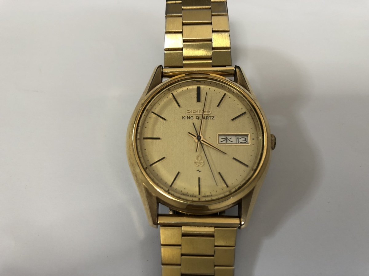 G1-1110 SEIKO セイコー 5856-8050 キングクオーツ デイデイト メンズ 