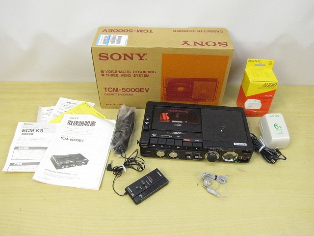 【数量限定，大人気】 SONY カセットレコーダー TCM-5000EV デンスケ / コンデンサーマイク ECM-8K / ACアダプター AC-D4L(録音、再生)｜売買されたオークション情報、yahooの商品情報をアーカイブ公開 - オークファン 録音、再生