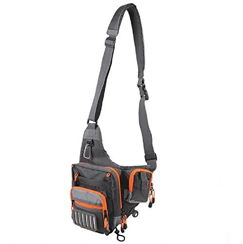 ★本日限定価格★即決★色灰色 MAXIMUMCATCH 大容量 釣りバッグ ショルダーバッグ 斜めかけ タックルバッグ アウトドア_4