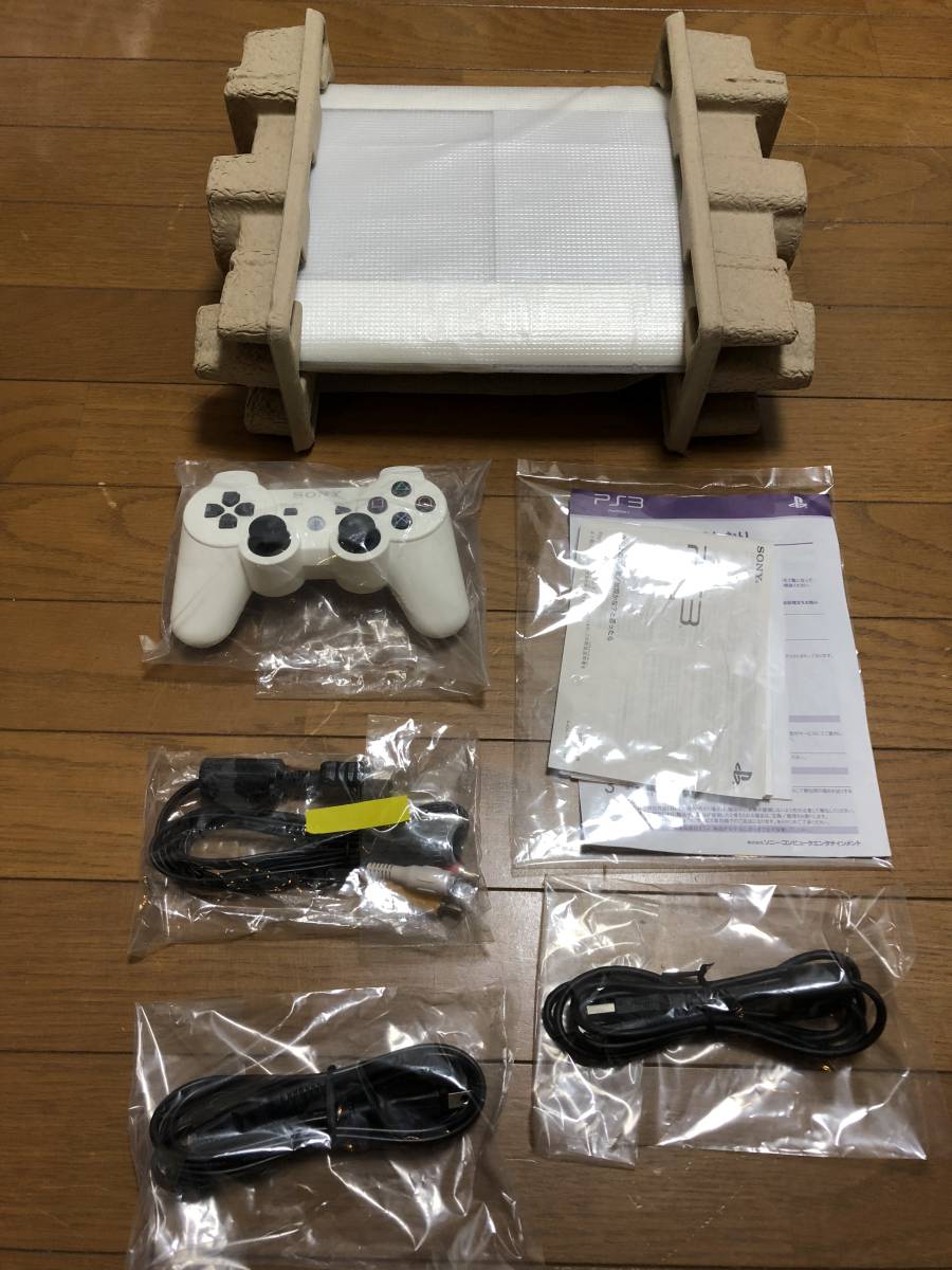 ★新品同様　完品★　PlayStation3 (250GB) CECH-4000B　クラシックホワイト　AVケーブル未使用 PS3 250GB 本体 新品未通電 500GB 250GBの通販