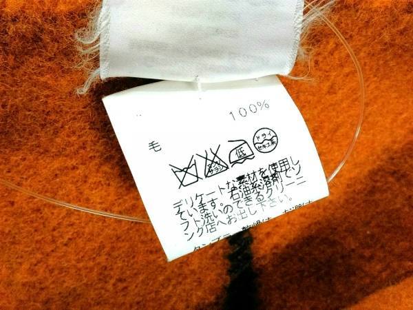 エルメス HERMES ロカバール ウール100％ 大判 ブランケット 毛布 エルメス HERMES 小物 ブランケット ウール ライトブラウン×レッド