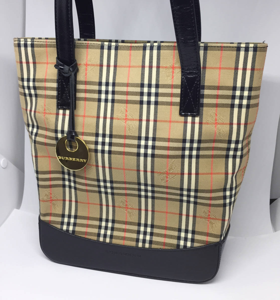 【セール，2025】 品 バーバリー BURBERRY チェック柄 トートバッグ ショルダーバッグ ブラウン ベージュ&times;ブラック(トートバッグ)｜売買されたオークション情報、yahooの商品情報をアーカイブ公開 - オーク かばん、バッグ