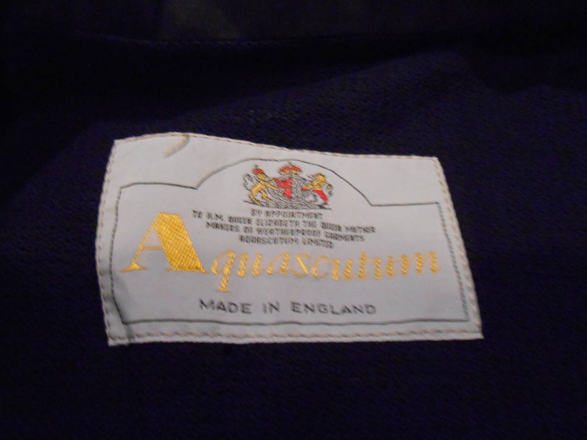 直売早割 美品 英国名門 Aquascutum ビンテージ Aqua5生地 濃紺