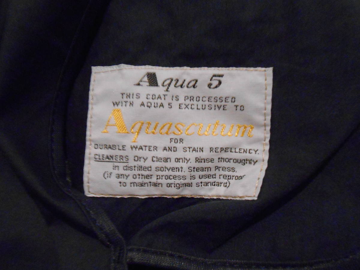 直売早割 美品 英国名門 Aquascutum ビンテージ Aqua5生地 濃紺