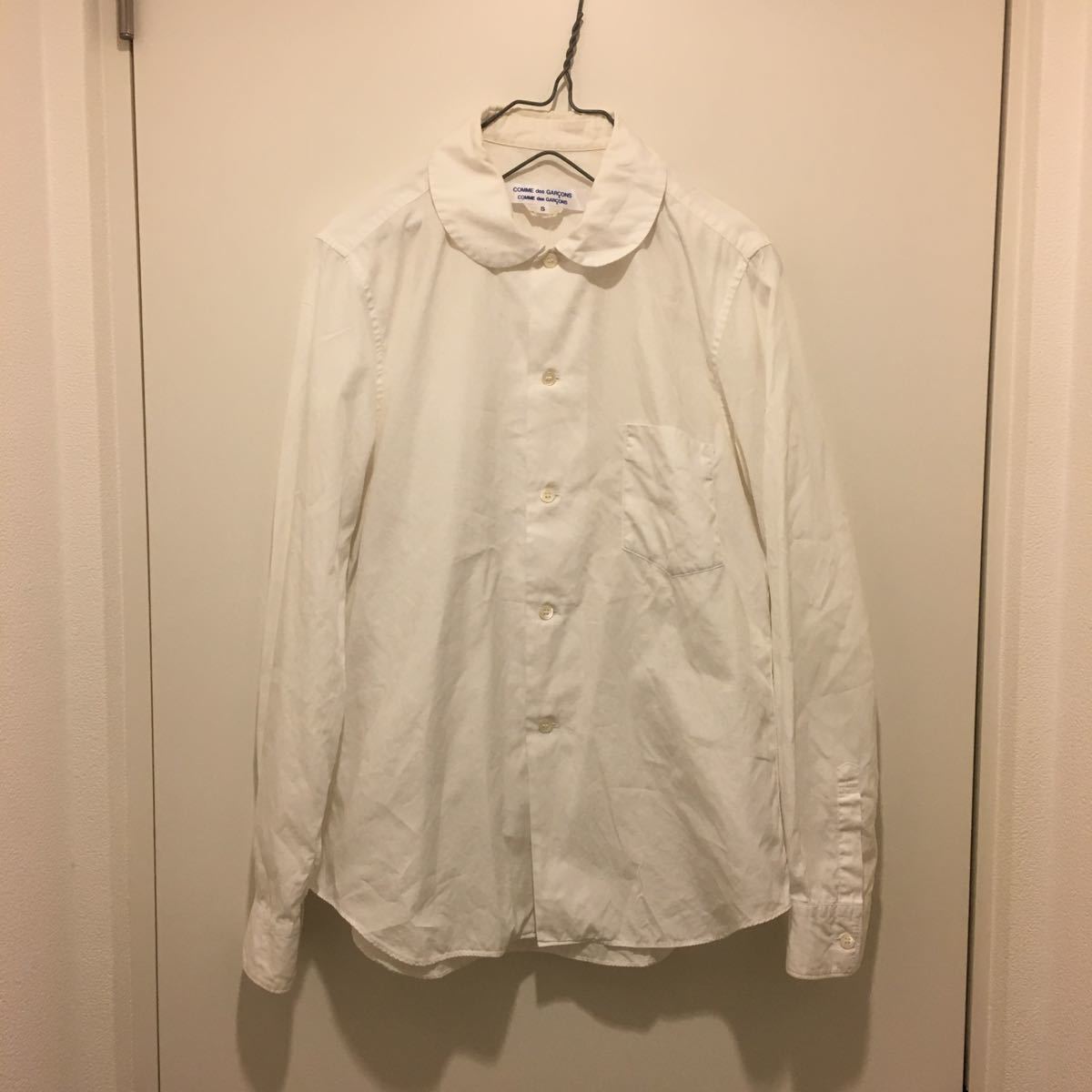 コムコム 定番丸襟 シャツ Sサイズ comme des garcons 青タグ