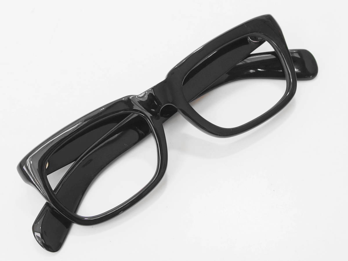 【新品★150万】最高級国産肉厚本べっ甲★希少人気黒甲眼鏡★人気極太テンプル★ベッコート済912】