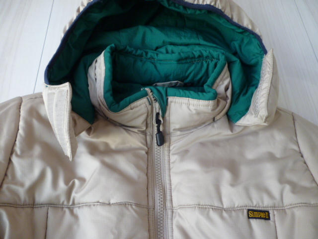 【美品】FITHフィスのフード付中綿コート　ベージュ★150ｃｍ★