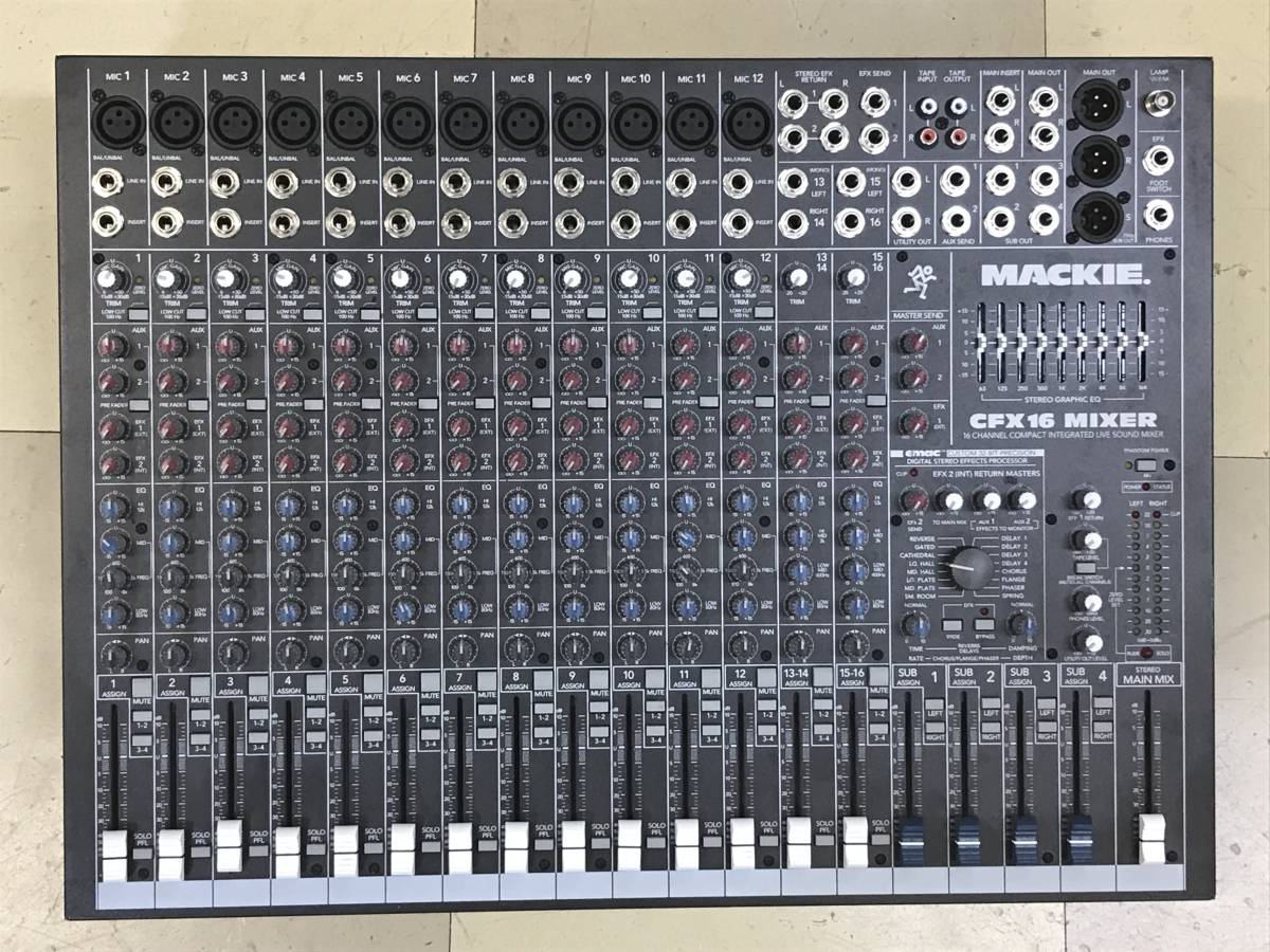 CFX16 Mackie アナログミキサー 完動品 アナログ 純正ソフトケース付き