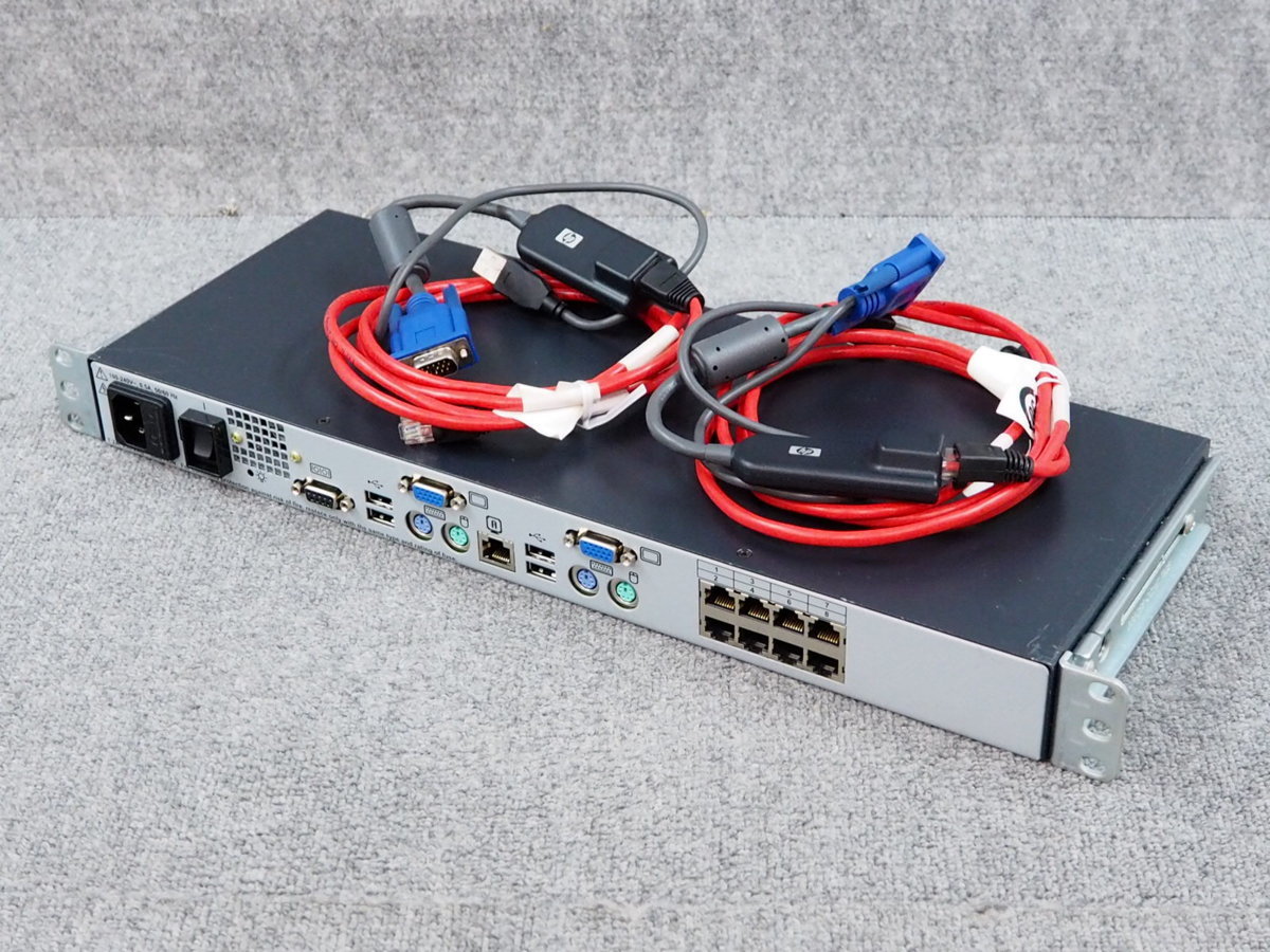 ④ hp KVMサーバー コンソール スイッチ 2×8 AF616A KVM USBケーブル 2本付属(CPU切替器)｜売買されたオークション ...