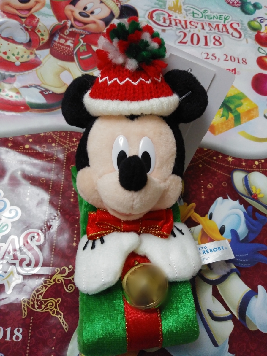 お顔厳選 TDR TDL ディズニーランド 35周年 ディズニークリスマス2018 ぬいぐるみバンド ミッキー クリスマスストーリーズ リストバンド