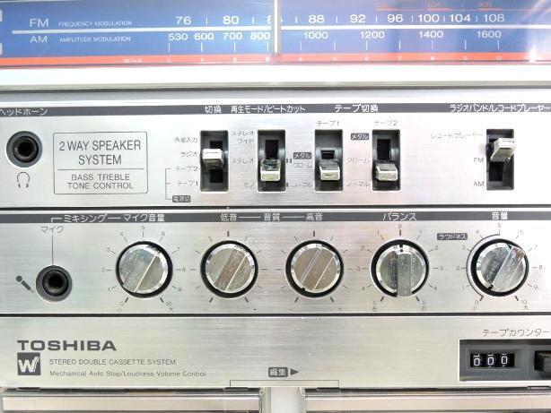 オーディオ機器 昭和レトロ 東芝 BOMBEAT RT-S84 ラジカセ ※ジャンク品