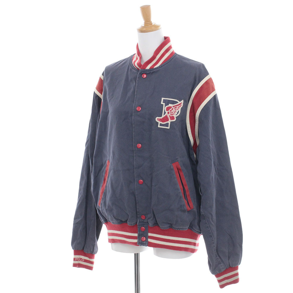 □ ポロラルフローレン polo ralph lauren スタジャン ブルー系 M ユニ