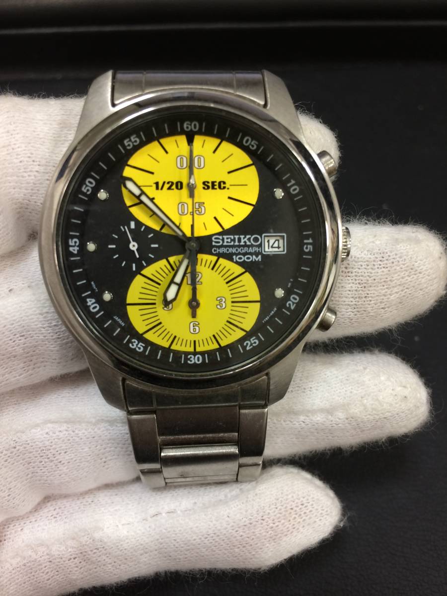 2821-○】SEIKO セイコー 7T92-0BM0 クロノグラフ クォーツ 電池切れ 