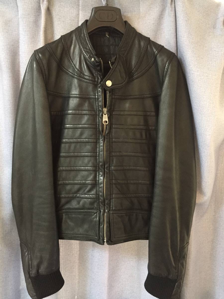 新作登場，新品 国内正規品 dior homme ディオール オム ラム レザー ブルゾン ナポレオン ジャケット シングル ライダース 44 クリスヴァンアッシュ(ジャンパー、ブルゾン)｜売買されたオークション情報、yahoo 男性用