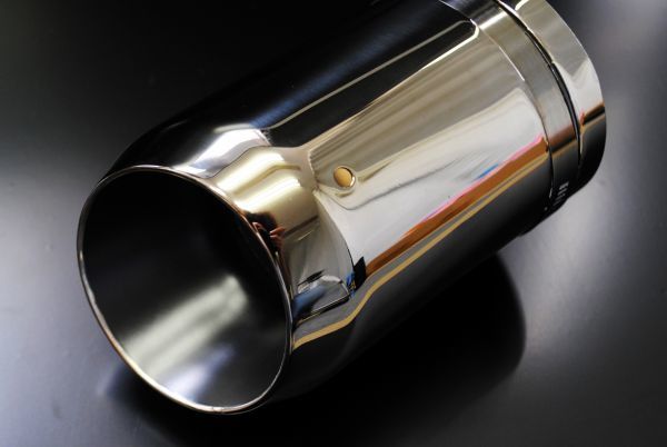 【B品】CX-8 マフラーカッター ユーロタイプ 90mm ブラックメッキ 耐熱ブラック塗装 2本 マツダ 鏡面 高純度SUS304ステンレス MAZDA