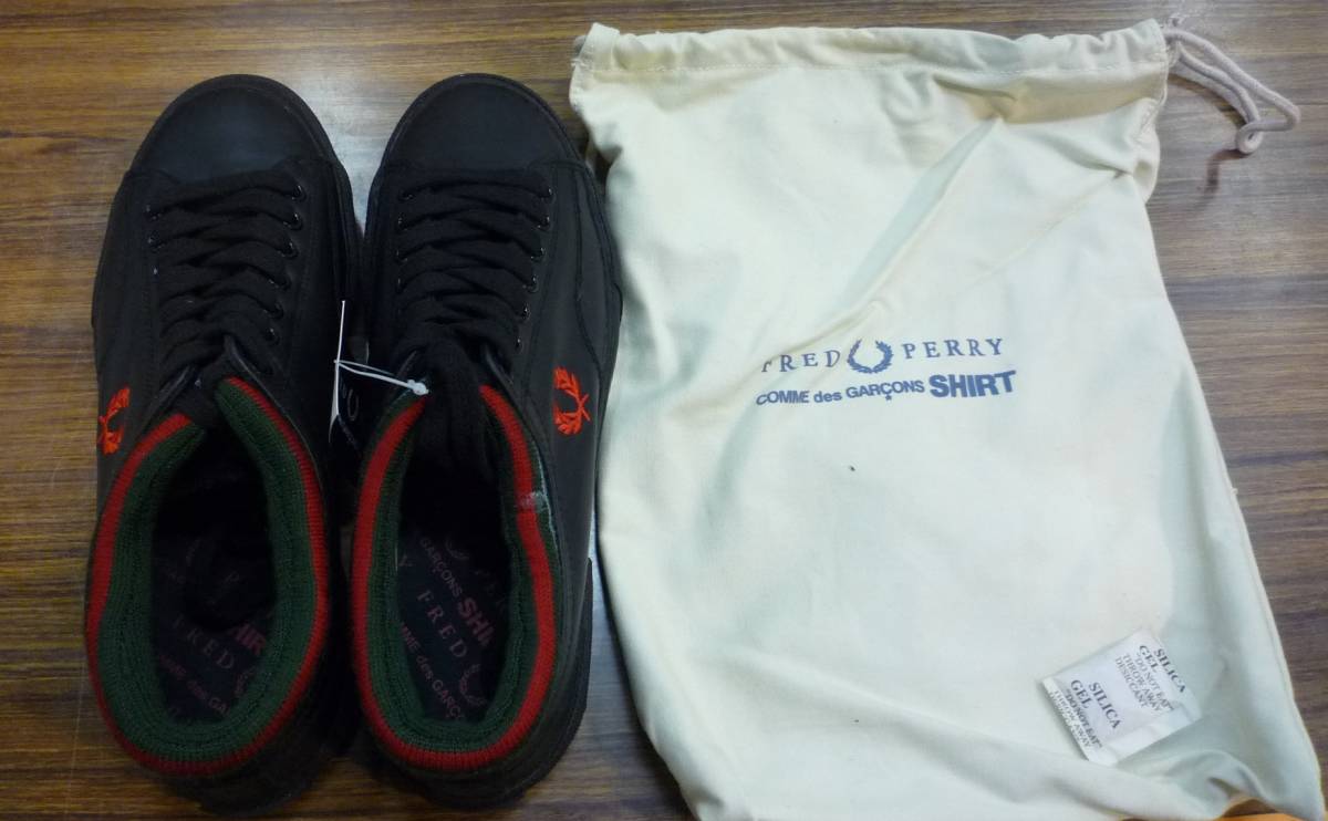 新作入荷，SALE E02-743 FRED PERRY COMME des GARCONS 黒スニーカー 25.5㎝ W13400(その他)｜売買されたオークション情報、yahooの商品情報をアーカイブ公開 - オークファン 男性用