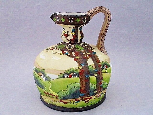 オールドノリタケ Noritake ウッドランド エナメル盛花瓶 - 敬誠アート オールドノリタケの作品一覧 ] 公式 [ Vol.001 盛上 – アンティークテーブルウェア&frasl;ベルモント 食器の通販 Vol.007