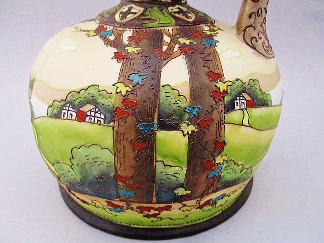 オールドノリタケ Noritake ウッドランド エナメル盛花瓶 - 敬誠アート オールドノリタケの作品一覧 ] 公式 [ Vol.001 盛上 – アンティークテーブルウェア&frasl;ベルモント 食器の通販 Vol.007