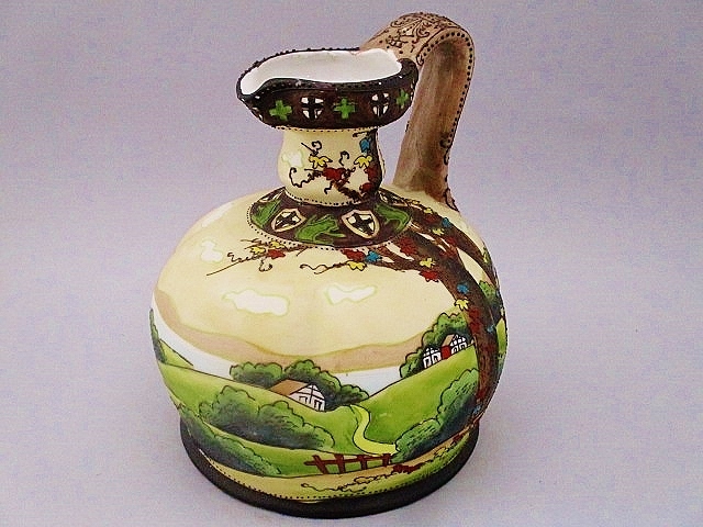 オールドノリタケ Noritake ウッドランド エナメル盛花瓶 - 敬誠アート オールドノリタケの作品一覧 ] 公式 [ Vol.001 盛上 – アンティークテーブルウェア&frasl;ベルモント 食器の通販 Vol.007